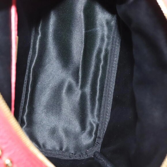 MCM Studs Backpack Leather Red Gold bst584-112825 - Picture 13 of 16